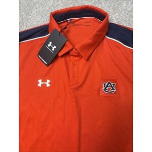 Auburn Tigers Under Armour UA Men's Polo Golf Shirt‎ Sz Large Orange  NWT